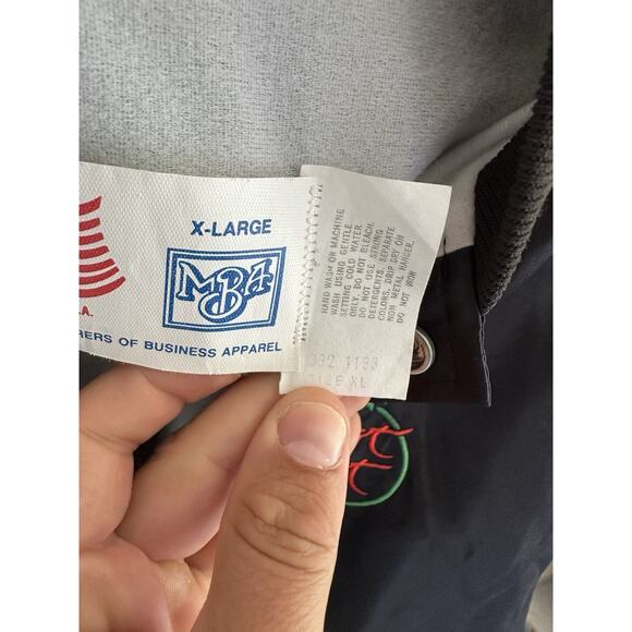 Vintage 1980s Hot Shot Black Satin Jacket XL - Picture 4 of 5